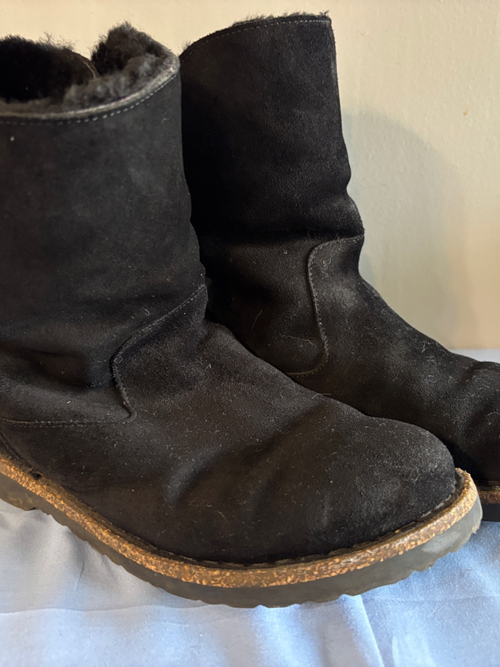 Birkenstock Black Uppsala Shearling Ankle Boots